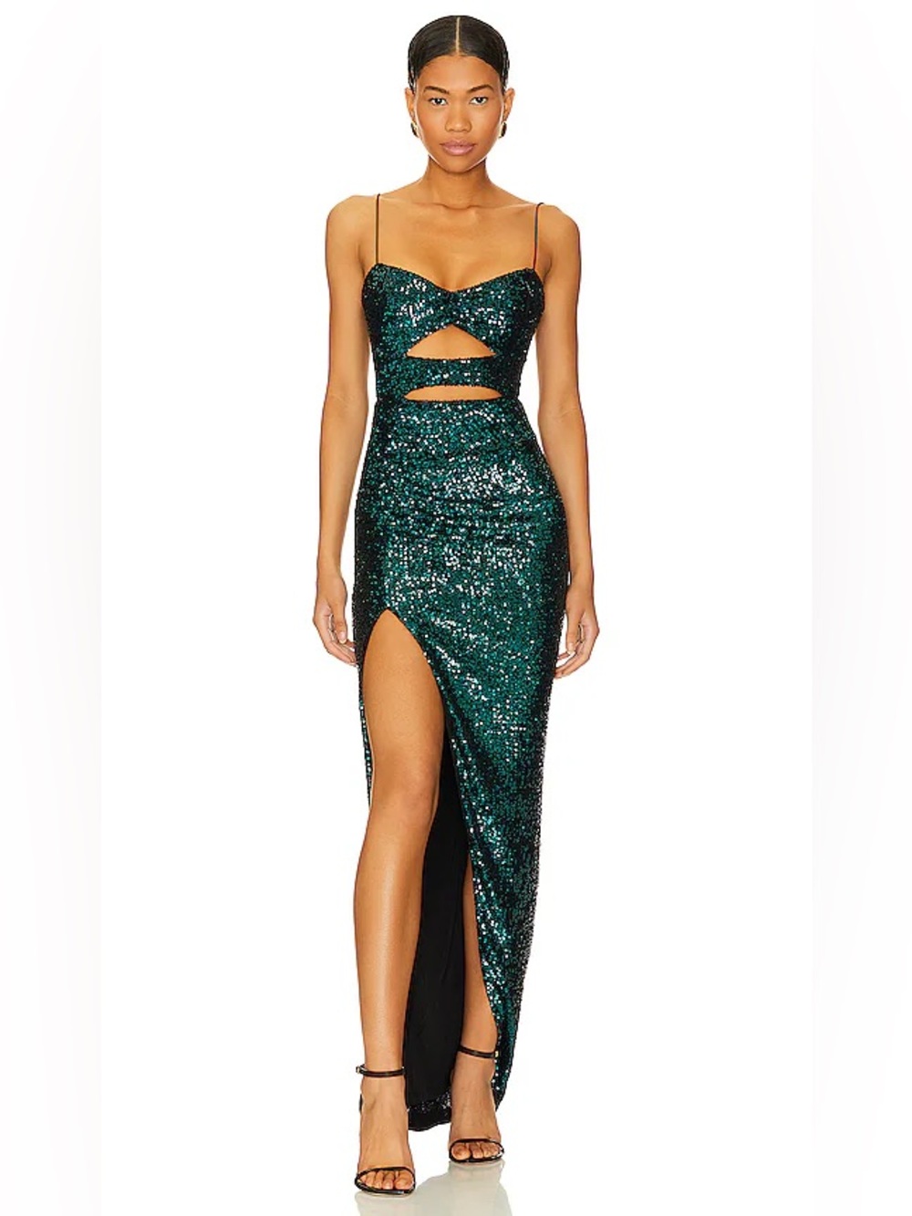 NOOKIE  Sublime Gown in Emerald Sequin
